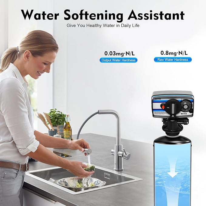 5600SM Digital Water Softener Control Valve, Automatic Timer Softening Water Softener Filter Control Head Valve, 110V Efficient Water Softener Control System for Home & Industrial Use