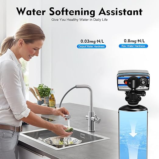Water Softener Control Valve Head, 5600SM Water Softner System Filter Softening Head for 8-14" Diameter Tank, 110V Automatic Digital Control Valve for Water Softeners