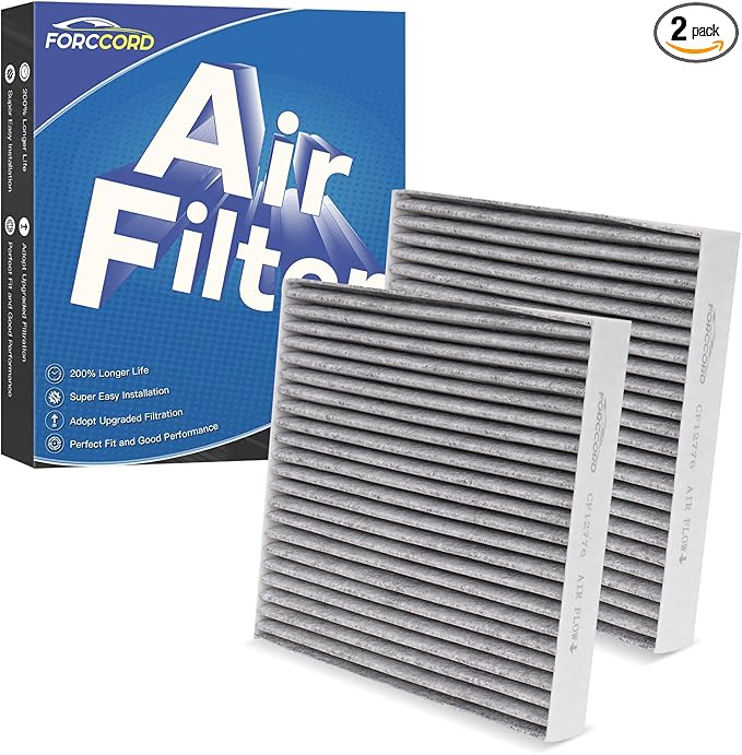 2-Pack Cabin Air Filter Fits for Ford Ranger 2019-2025 2026 2.3L Activated Carbon Cabin Filter Replacement CF12776 KB3Z19N619A PC99461P Accessories