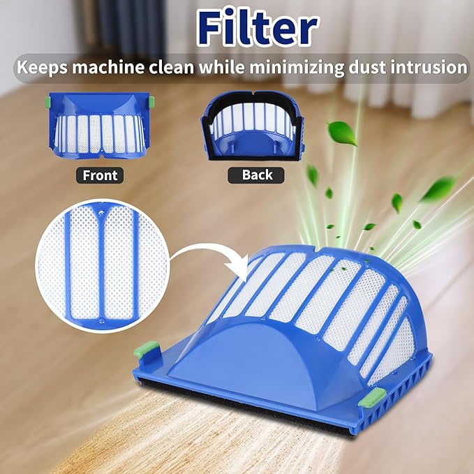 21 PCS Accessories for i Robot Roomba 692 694 536 551 552 564 585 589 595 614 618 620 650 651 660 665 680 690 Robot Vacuum, Replacement Parts Main Brush, Side Brush, Filter