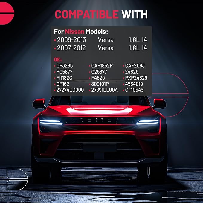 BDFHYK Cabin Air Filter with Activated Carbon Compatible with Nissan Versa 2007 2008 2009 2010 2011 2012 2013, Replace# CF10545, 27274ED000