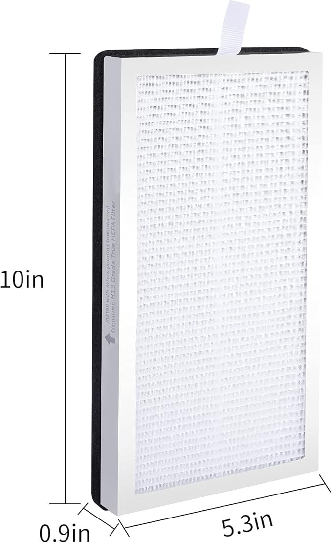 4 Pack Model 15 Replacement Filters Compatible with Air Puri-fier MA Series, H13 True and Activated Carbon, 3 in 1 with Pre-Filter