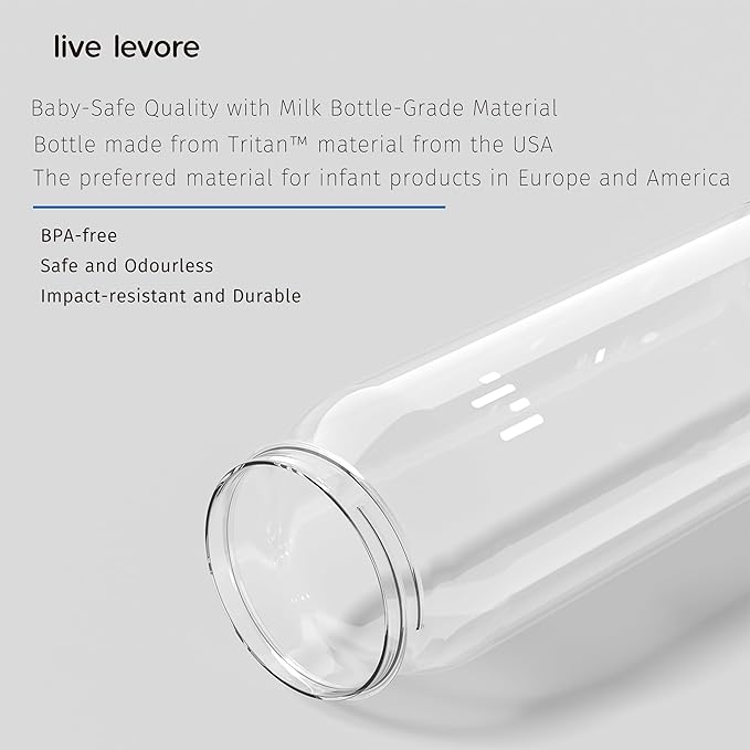 750ml Leak Proof Water Bottle with Flip Top Lid, BPA-Free USA Tritan Drink Bottle, Dishwasher Safe for Office, Outdoor & Daily Use (White B, 1 Pack)