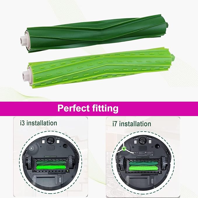Replacement Parts for irobot Roomba i,e&j Series,Roomba i3 i3+ i4 i6 i6+ i7 i7+ i8 i8+ E5 E6 E7 Vacuum Cleaner, Roomba accessories kits 1 Set Rubber Brushes,4 HEPA Filters,4 Side Brushes