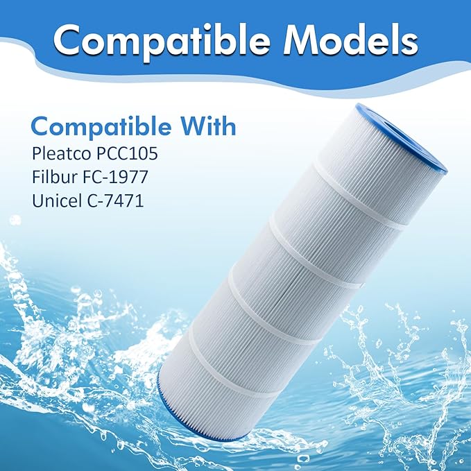 CCP420 Pool Filter Cartridge Replacement for Pentair CCP420, 178584, Ultral-A6, Unicel C-7471, 817-0106, R173576, Filbur FC-1977, 570-0425-07,Clear Plus 420, L x OD: 26"x7", 420 sq.ft.