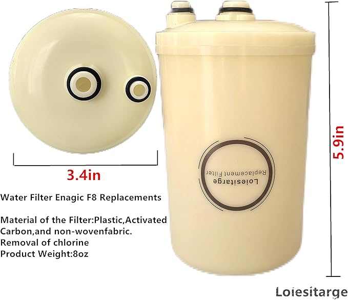 High Grade Water Filter Replacement,Removal of Chlorine for the Leveluk Kangen 8-1Pcs（Replacing HG-N and K-8 Filters）