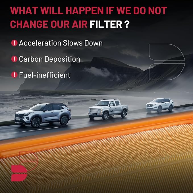 BDFHYK CA12373 Engine Air Filter Compatible with Jeep Wrangler 2018-2024, Gladiator 2020-2023, 2.0L 3.6L, Replace# XA11675, PA99455