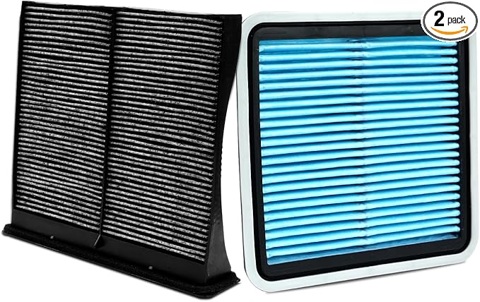 Cabin & Engine Air Filter Fit for Subaru Forester 2009-2018 H4 2.5L, Forester 2014-2018 H4 2.0L Activated Carbon Cabin Filter Replacement CF10930 16546AA090 Car Accessories