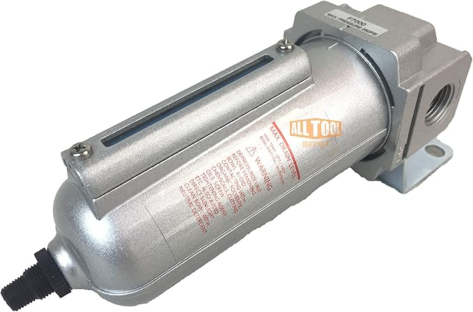 1/2" NPT HEAVY DUTY Industrial Grade Particulate Filter/Water Trap For Air Compressor Compressed Air Lines, 5u With Metal Bowl (AUTO DRAIN)