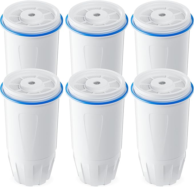 BOGDA 6 Pack Water Filter Replacement Zero, 5-Stage Compatible with Zero Pitcher and Dispenser, Fit for Zero Filter Water Replacement Filters and ZR-001 ZR-017 ZR-004