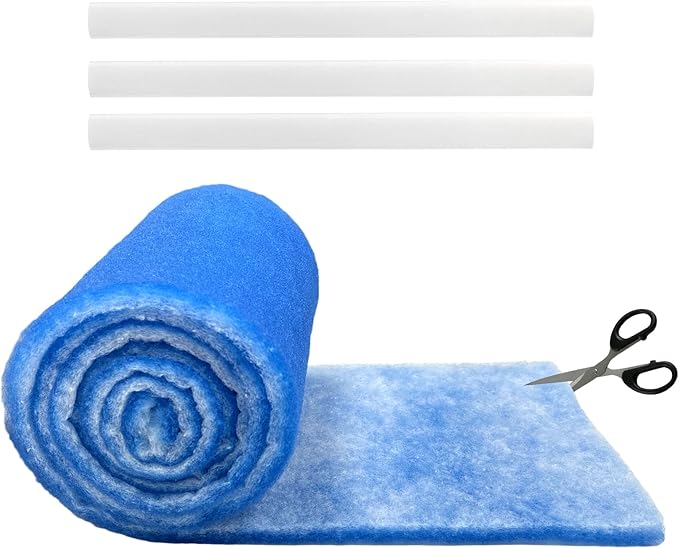 Air Vent Filters, 10"x120" Cut to Fit Air Filter Material,MERV 8 Reusable 3-Layer Air Vent Filter for Home Floor, Grilles, Ceiling, HVAC Furnace Vents, With Adhesive Tape