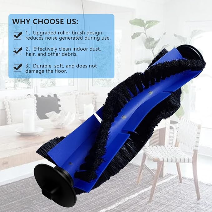 Replacement Main Rolling Brush Set for Eufy X8, Long Lasting and Durable, Spare Accessories for eufy robovac x8 (2Pcs Roller Brush)