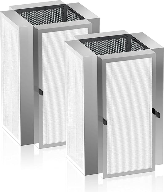 2 Pack 50 Air Filter Replacement Compatible with 50 Air Purifier, 3 in 1 Filtration with Pre-filter, True HEPA H13 and Activated Carbon Filter for Home