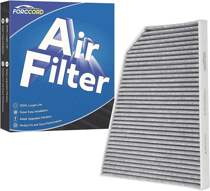 Internal HEPA Cabin Air Filter Fits for 2015-2023 2024 2025 2026 Tesla Model X Activated Carbon Cabin Filter Replacement 103904200A, 103904200B, PC99459X Car Accessories