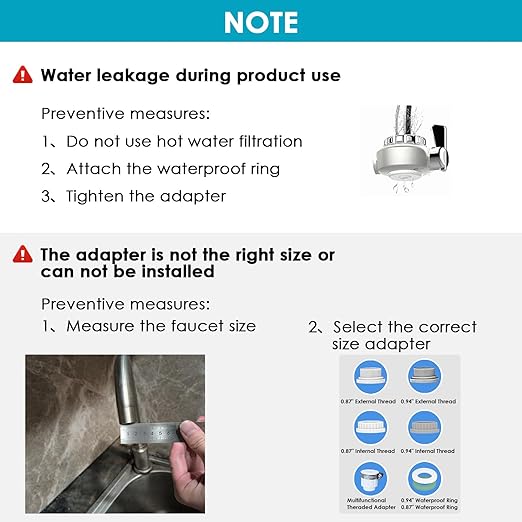 Faucet Water Filter for Sink, Rapid Flow - 400 Gallons Faucet Mount Water Filtration System for Tap Water, NSF Certified Reduces Chlorine & Bad Taste with 1 Replacement (White-T1-1Filter)