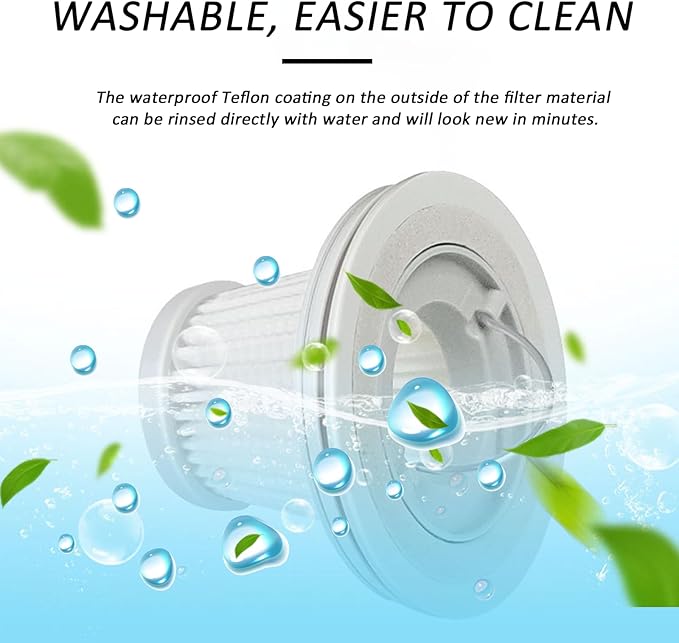 6 pack Washable Hepa with 2 pack Stainless Steel Pre-filter,Hepa Filter Replacement Compatible with Fanttik V8 Series (Fanttik Slim V8 Mate Vacuum & Fanttik V8 Apex Vacuum)