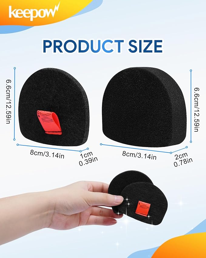 KEEPOW Filters for Shark Cordless Handheld Vacuum UltraCyclone Pet Pro Plus Replacement Foam Felt Filters, 6 Pack