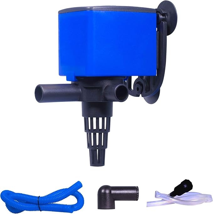 320 GPH Powerhead Submersible Pump - 3 in 1 Aquarium Fish Tank Pump with Oxygenation, Filtration & Water Cycling, 3.9 ft max lift, 20W