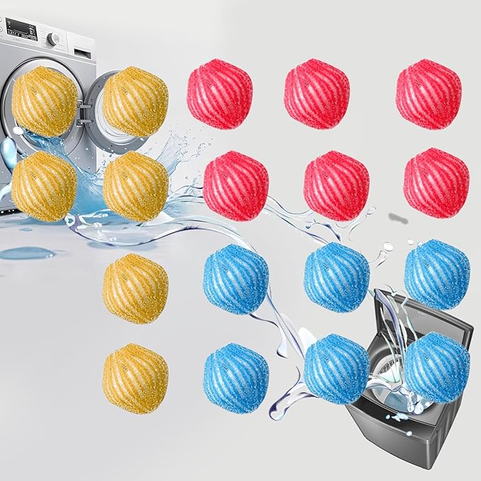 18Pcs Pet Hair Remover for Laundry,Reusable Laundry Pet Hair Catcher,Pet Dog Cat Hair Catcher Lint Remover,Suitable for All Washing Machines