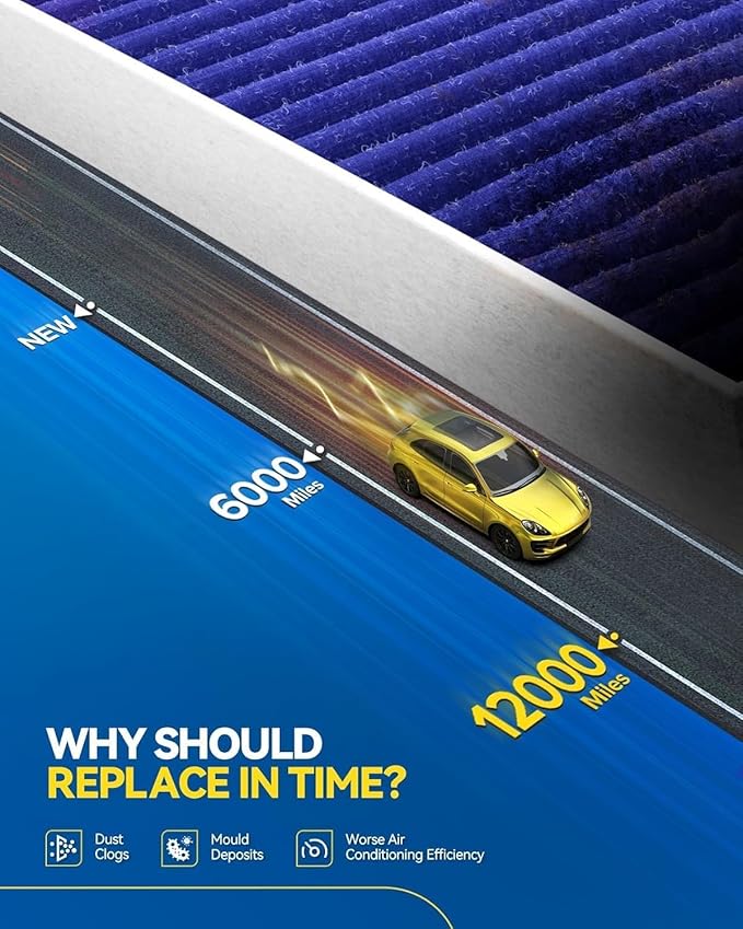 PHILTOP Cabin Air Filter, Replacement for CF11643,2018-2023 Tiguan; Atlas,2022-2023 Taos,2015-2023 GTI, Premium Cabin Filter with Activated Carbon Filter