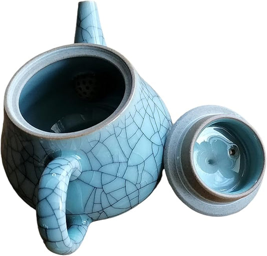 Handmade Longquan Celadon Teapot 260ml - Chinese ceramic kung Fu teapot, perfect for black tea and green tea