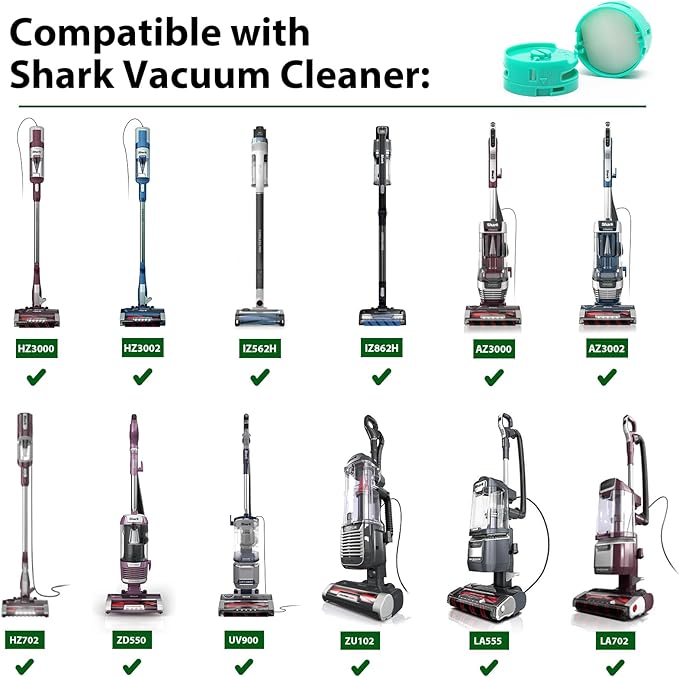 [6 Pack] Odor Neutralizer Technology Replacement Cartridges: Compatible with Shark AZ3000 AZ3002 HZ3000 HZ3002 HZ702 IZ862H IZ562H ZD550 ZU102 LA702 Vacuum Cleaner & Air Purifier - 1541FC3000 Original