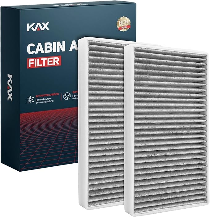 KAX Cabin Air Filter, GCF049 (CF8791A) Replace for Silverado, Suburban, Avalanche, Tahoe, Sierra, Yokon, Escalade (1999-2002) Cabin Filter, Strong Adsorption w/Upgraded Activated Carbon (2 Pack)