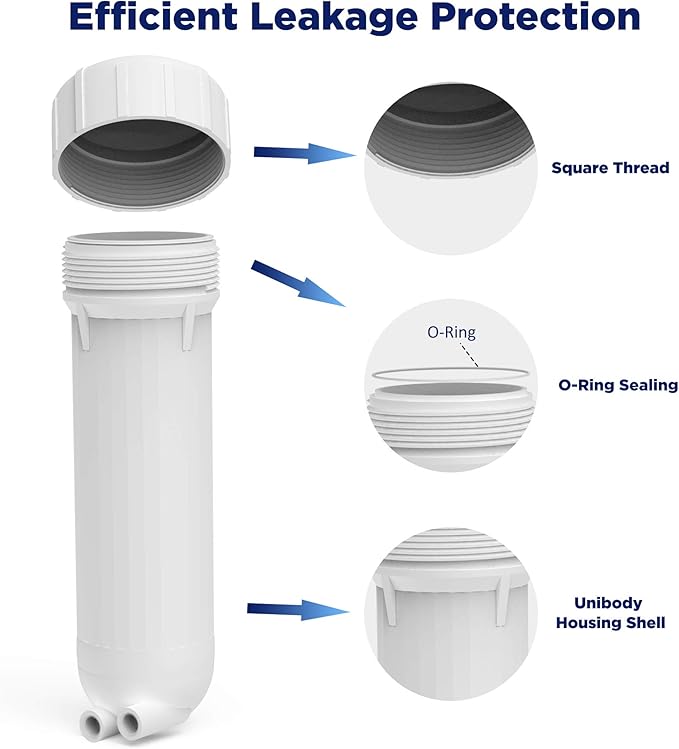 Membrane Solutions 3012 RO Membrane Housing Kit, Universal for Semi Commercial 200/300/400 GPD Reverse Osmosis Water Filter Systems, RO Filter Housing Wrench Fittings Set