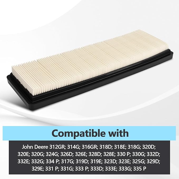 AT359416 Cabin Air Filter Compatible with John Deere 318D 318E 320D 320E 323D 323E 326D 326E 328D 328E 329D 329E 332E 333D 333E 312GR 314G 316GR Replaces PA5698 WP10175