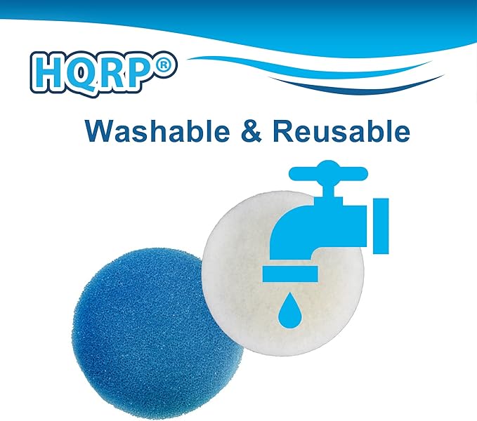 HQRP Fine and Coarse Media Filter Pads (3+2) Compatible with Eheim Classic 600/2217 External Aquarium Canister Filter