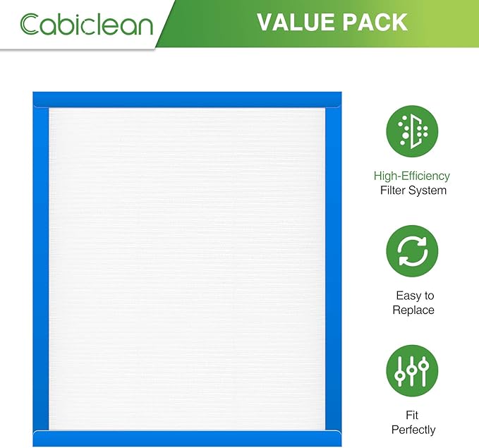 Cabiclean 2 Packs AF-10FL True HEPA Replacement Filters for HoMedics AF-10 AP-15 AF-10FL Air Purifiers