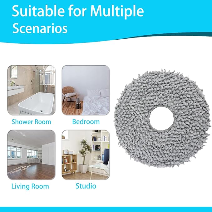 Accessories Kit Compatible with Roborock Qrevo S/Qrevo Maxv/Qrevo S/Qrevo Plus Robtic Vacuum Cleaner,17 Spare Parts,1 Main Brush Roller,4 Side Brushe,4 Mop Pads,4 Dust Bags,4 Hepa Filters (Black-17)