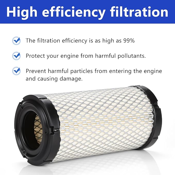 M113621 Air Filter - Replacement for NAPAA 6449 John Deere M113621 Fleetguard AF25550 WIX 46449 Donaldson P822686 Kawasaki 11013-1290 11013-7029 11013-7048