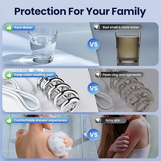 Whole House Water Filter System, 3-Stage Whole House Water Filtration System, with 20"x4.5" PP/GAC&KDF/CTO Filter, Reduces Chromium, Chloramine, Lead, Mercury, Copper, Nickel, Sediment, Odor, 1" FNPT