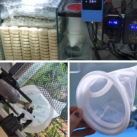 12 Pack 4" x 14" Filter Socks 4 Inch Ring by 14 Inch Long 200 Micron Filter Bag, Felt Filter Sock for Aquarium, Industry, Chemical, Water Liquid Filter Bags