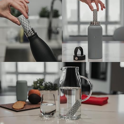 Alkaline Water Infuser - 9.5 pH + Electrolytes for Any Water Bottle/Small Pitcher, 750 Refills / 3 Months, Ionized Mineral Water Infuser (1 Pack)