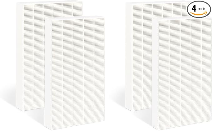 Nispira KC850U KC-850U H13 HEPA Filter Replacement for Sharp Air Purifier KC-850U Part FZ-C100HFU, 4 Packs