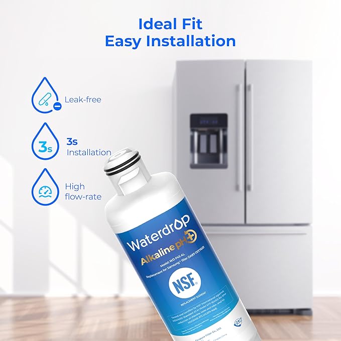 Waterdrop Alkaline DA97-17376B Water Filter, Enhances pH, Replacement for HAF-QIN/EXP, DA97-08006C, RF28R7201SR, RF28R7351SG, WD-F45-AL, 3 Filters