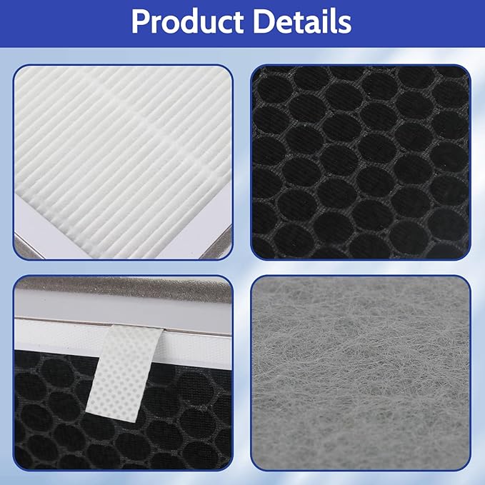 2 Pack Vital 100 Replacement Filter for LEVOIT Vital100 Air Purifiers, 2 Vital 100-RF HEPA & 4 Pre-Filter for 3-in-1 Stage Filtration