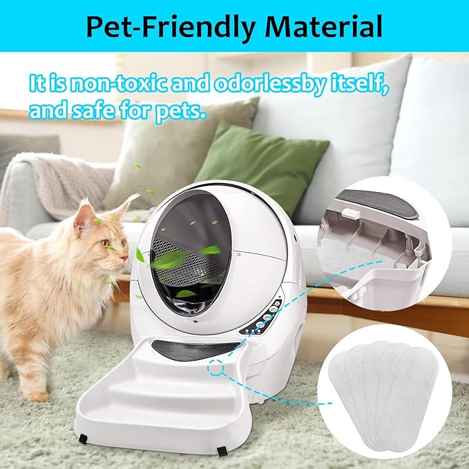 Ceiling Fan Filters for Blades Easy-Stick Strong Fixity Activated Coconut Carbon Fan Filter for Ceiling Fan, Universal Fan Blade Air Fresh Purifier Cat Litter Box Filter, White (White-10pcs)