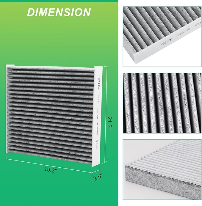 CF10285 Cabin Air Filter with Activated Carbon Compatible with Subaru Toyota Camry 4Runner Rav4 Lexus Pontiac Scion Jaguar Land Rover CP285