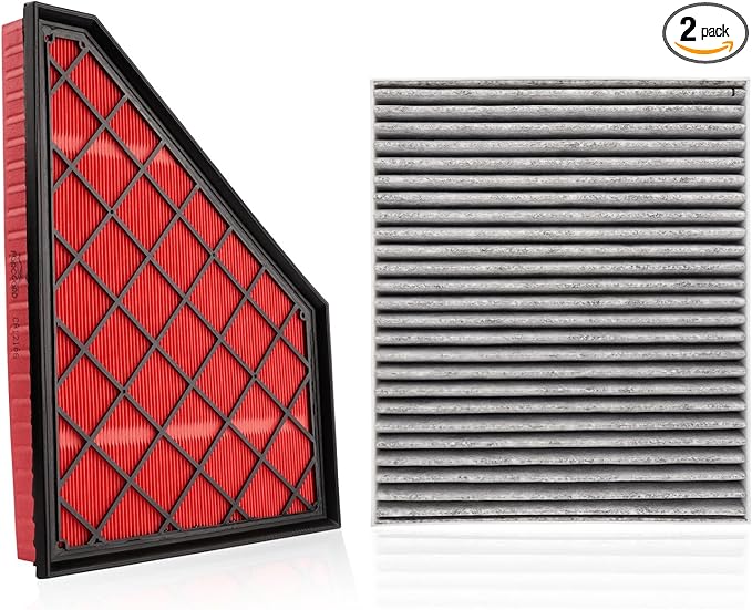 Cabin Air Filter and Engine Air Filter Fit for Enclave 24-18, Cadillac XT5 24-17, XT6 25-20, Blazer 24-19, TRAVERSE 23-18, GMC ACADIA 23-17 Air Filter Replacement CF11966 CA12166 Accessories