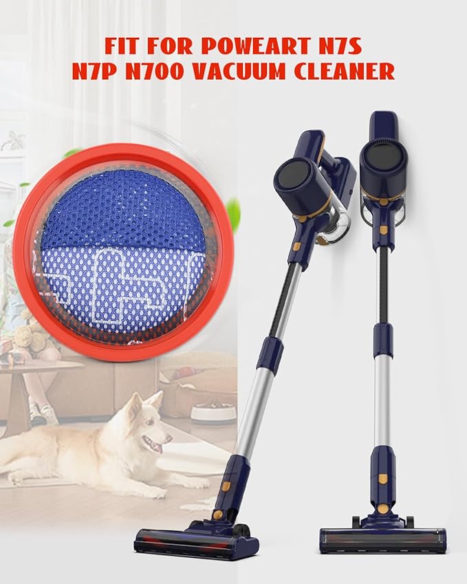 4 Pack Replacement Filters Fit for POWEART N7S N7P N700 Vacuum Cleaner