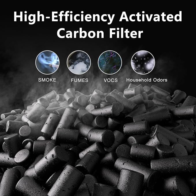 2 Pack PR1 Replacement Filter, Compatible with MOOKA PR1 Air Purifier, H13 True HEPA Filter for Home Large Room, Removes Pollen Dander Smoke Pet Hair Dust (includes 6pcs Washable Pre Filter)