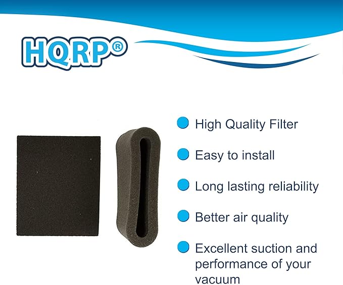 HQRP 2-Pack Filter Set Compatible with Bissell Lift-Off Revolution Pet 3760, 37602, 37603, 37604, 37605, 3760H, 3750, 4220, 6595, 6850, 6860 Upright Vacuums, Replacement for 3093