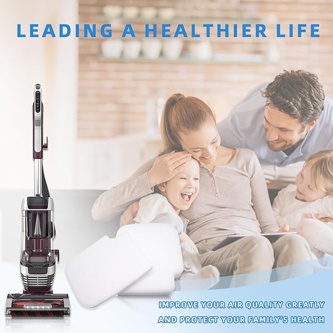 6-Pack AZ3002 Foam & Felt Filters Replacement - Washable Pre-Motor Filters for Shark Stratos AZ3002/AZ3000 Vacuum Cleaners, Pure Maintenance Set (No HEPA) Restores Suction Power