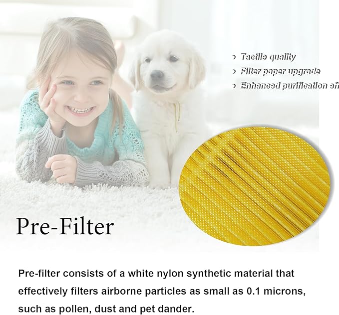 2 Pack AP401 AP402 AP403 Upgraded H14 HEPA Air Purifier Pet Replacement Filters Compatible with Dayette AP401 AP402 and JOWSET AP402 AP403 Air Purifier for Large Room up to 3000Ft²