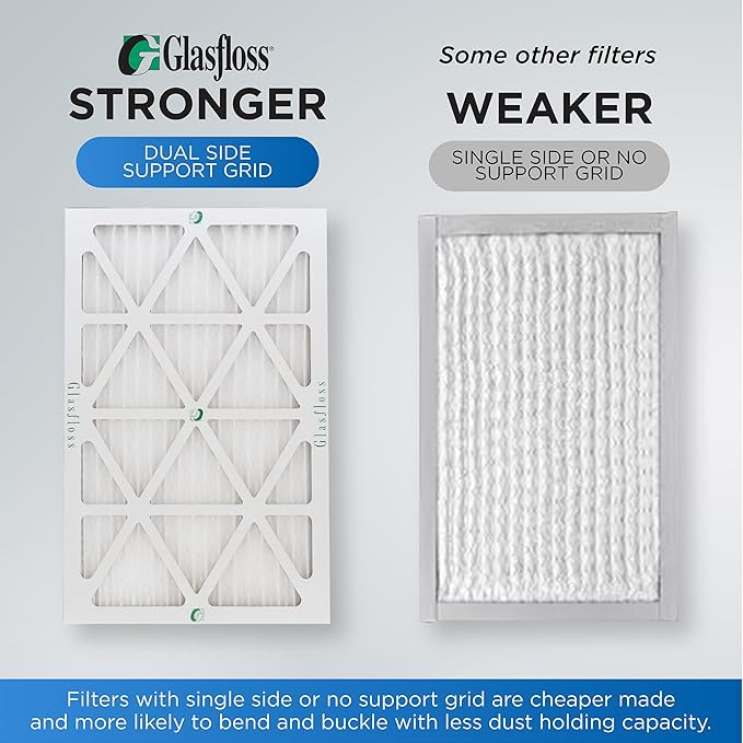 Glasfloss ZL 18x30x1 MERV 10 (FPR 5-6) AC Furnace Air Filters. (Box of 6). Actual Size: 17-5/8 x 29-5/8 x 7/8