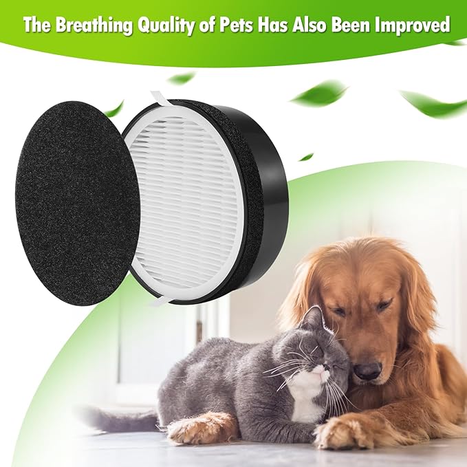 DerBlue 3 Sets Replacement Filter Compatible with LEVOIT LV-132 Air Puri-fier,Activated Carbon Filters Set,Part # LV-132-RF