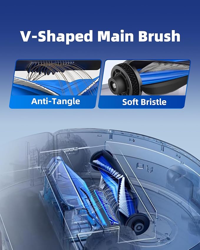 21 Pcs Replacement Parts Kit Compatible with ECOVACS DEEBOT T80 Omni Robot Vacuum - Accessory Set with 1 Main Brush, 3 Mop Brush Rollers, 4 Filters, 6 Dust Bags, 6 Side Brushes, 1 Cleaning Brush